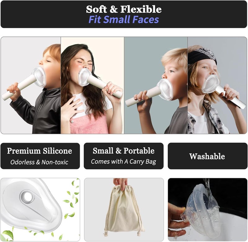 TroyStudio Vocal Dampener, High Quality Silicone Voice Silencer for Singing Practice, Warm-up, Stress Relief Scream Jar, Anger Management Shouting Vase, Portable Soft Soundproof Mask - Image 5